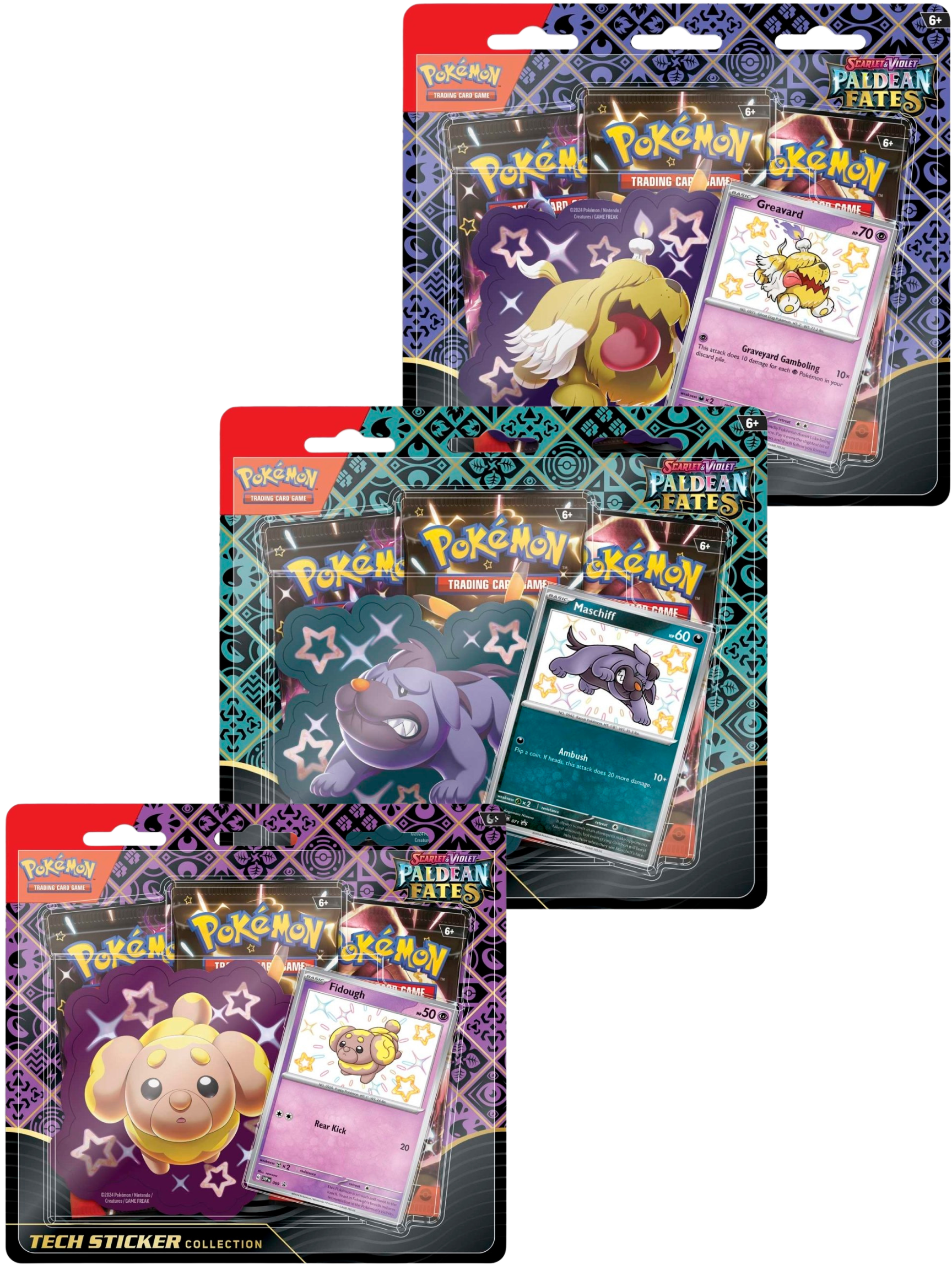 Pokémon TCG: Scarlet & Violet-Paldean Fates Tech Sticker Collection (Random Art)